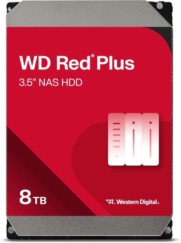 WD Red Plus 8TB NAS Hard Drive - Built for Always-On NAS Systems