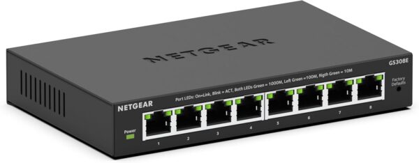 Netgear GS308E - 8-Port Gigabit Plus Smart Managed Switch